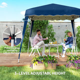 Tente auvent escamotable 8' x 8' extérieure pliable