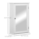 Bathroom Mirror Cabinet, Wall Mounted Medicine Cabinet with Door and Shelves