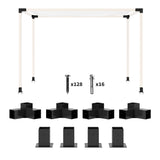 8PCS Pergola Kit, Pergola Brackets with 3-Way & 4-Way Corner Brackets for 4