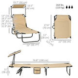 2 chaises longues patio pliantes