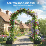 Garden Arch Outdoor Trellis Arbor with 2 Planter Boxes