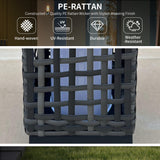 Wicker Solar Outdoor Lamp