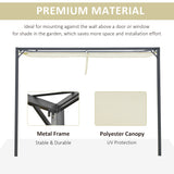 10'x10' Outdoor Pergola Gazebo with Retractable Canopy & Metal Frame & PA Coated Sun Shelter Door Porch Cover
