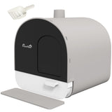 Cat Litter Box with Lid, Removable Tray
