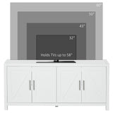 Sideboard Cabinet Buffets Table with Barn Style Doors TV Cabinet Stand for TVs up to 65