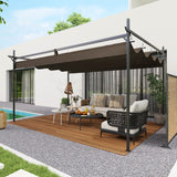 10' x 10' Outdoor Gazebo, Free Standing Metal Pergola Kit
