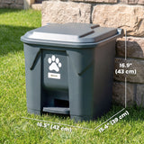 Dog Poop Outdoor Garbage Bin, 8 Gal Pet Waste Garbage Can with Lid and Pedal