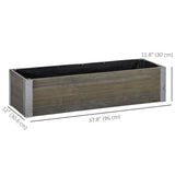 3' x 1' Raised Garden Bed Elevated Wooden Planter Box Outdoor for Backyard