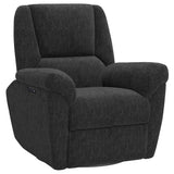 Power Recliner Chair, Fabric Upholstered Recliner Chair with USB Ports, Swivel and Rocking Function, Footrest
