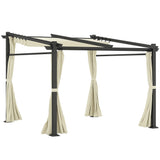 Metal Pergola with Sliding Roof Canopy, 10' x 10'