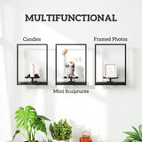 3 Pack Wall Planters for Indoor Plants, Wall-Mounted Metal Plant Stand Shelves, Picture Frame Wall Decor Hanger