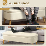 Banc de rangement 47 pouces, banc de pied de lit