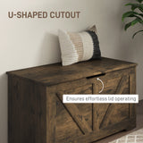 31.5 Inches Storage Chest, Storage Trunk with 2 Safety Hinges for Living Room