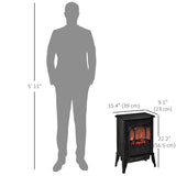 Electric Fireplace Stove, Adjustable brightness