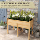 Jardinière en bois surélevée avec trous de drainage pour légumes, lit de jardin extérieur, 45,3x21,7x31,5po