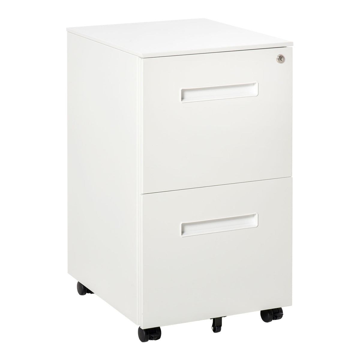 File Cabinet, Vertical Filing Cabinet with Adjustable Partition for A4 Letter Size, Lockable for Office