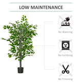 4.5ft Ficus Artificial Plant with Realistic Leaves