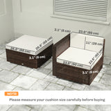 Patio Furniture Cushions Water-Repellent Outdoor Loveseat Cushion Removable Covers 23.6