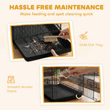 Bird Cage Portable w/ Slide-Out Tray Travel Cage for Parakeets w/ Perch & Food Bowls