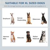 Large Elevated Pet Feeder with Storage Dog Pet Diner Function 2 Stainless Steel Dog Bowls Elevated Base for Large Dogs and Other Large Pet