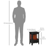 Electric Fireplace Heater, Freestanding Fireplace Stove with Realistic Adjustable Flame Effect and Adjustable Temperature