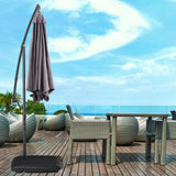 Cantilever Offset Umbrella Base Portable Square Parasol Weights with Wheels