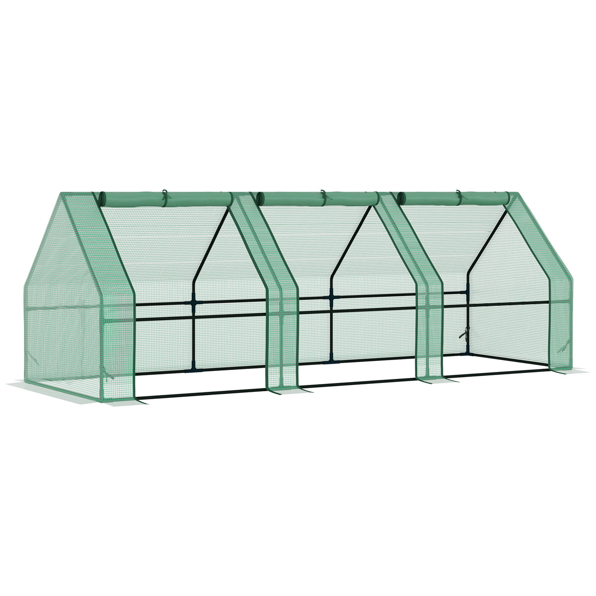 9' x 3' x 3' Portable Mini Greenhouse Tunnel Growing Tent Plants Flower Warm House w/ Zippered Roll-up Doors