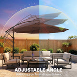 10' Deluxe Patio Umbrella, Banana Hanging Offset Sunshade with Crank