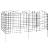 Clôture de jardin en métal, ensemble de clôture décorative de 6 pièces, 181,1