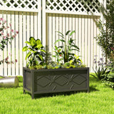 Galvanized Raised Garden Bed with Drainage Holes, Metal Raised Flower Bed