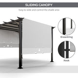 10' x 10' Outdoor Pergola Patio Gazebo Canopy Sun Shelter, Steel Frame