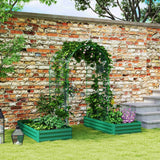 Metal Raised Garden Bed with Trellis
