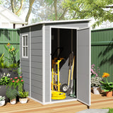 Cabanon appuyé 4x5 avec fenêtre verrouillable pour rangement outils de jardin