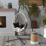 Hammock Chair Stand, Hanging Heavy Duty Steel Frame Hammock Stand Only with Chain for Indoor & Outdoor Use