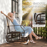Chaise à bascule coulissante pour patio 2 personnes, causeuse à bascule extérieure, banc de mobilier de jardin