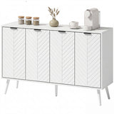 Modern Sideboard and Buffet, Dining Room Cabinet with Adjustable Shelves and