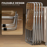 4 Pack Acrylic Foldable Chairs, Transparent Folding Chairs for Living Room