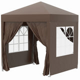 6.6'x6.6' Pop Up Canopy Tent with Sidewalls