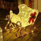 Outdoor Lighted Deer Xmas Decor, Light Up Reindeer Christmas Decoration w/ 170 LED Lights for Holiday