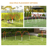 Dog Agility Kit Pet Obstacle Course Training Equipment Outdoor with Weave Poles