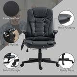 Executive Massage Chairs Heated High Back Reclining Office Chair Swivel Leather Adjustable Vibrating Furniture