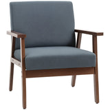 Fauteuils d'appoint modernes avec siège rembourré, fauteuil en tissu aspect lin pour chambre à coucher
