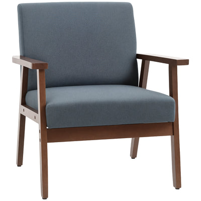 Fauteuils d'appoint modernes avec siège rembourré, fauteuil en tissu aspect lin pour chambre à coucher