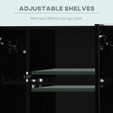 Bathroom Mirror Cabinet with LED and Adjustable Shelves