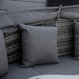 4 Pieces Patio PE Wicker Round Daybed