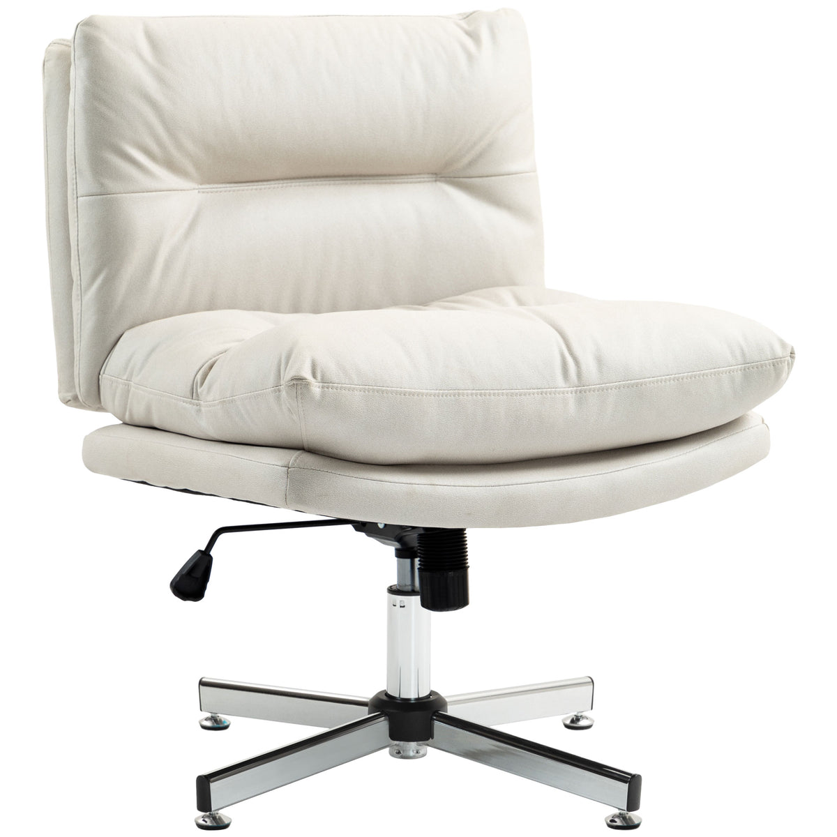 Armless Office Chair, Criss Cross Chair with Adjustable Height & Tilt Function for Home Office