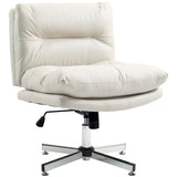 Armless Office Chair, Criss Cross Chair with Adjustable Height & Tilt Function for Home Office