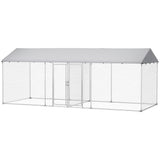 Outdoor Dog Kennel with Two Rooms, Escape-Proof Lock