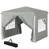 10' x 10' Pop-Up Canopy Tent with Sidewalls, Height-Adjustable