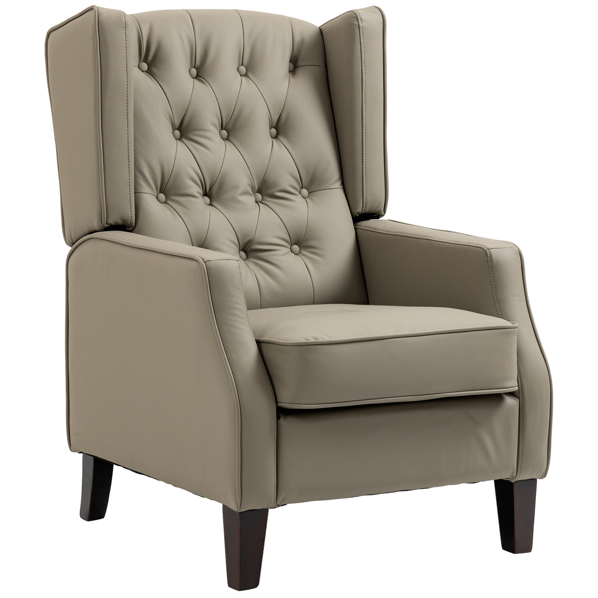 Fauteuil d'appoint en similicuir avec rembourrage épais pour le salon